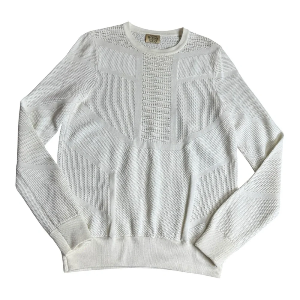 Torn by Ronny Kobo Faige Pointelle Perforated Sweater size S